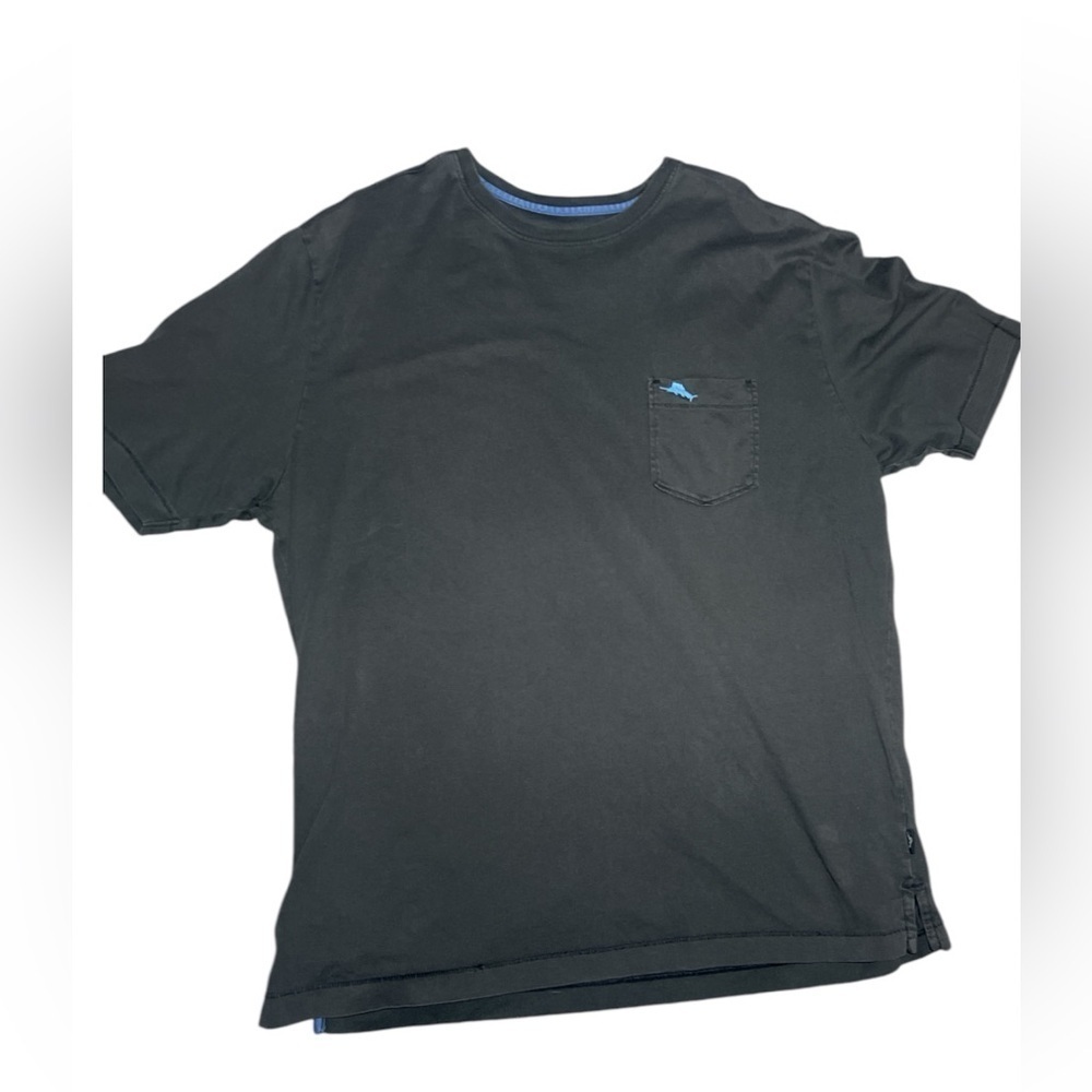 Tommy Bahama 100% Pima cotton Black charcoal Men's T-Shirt L